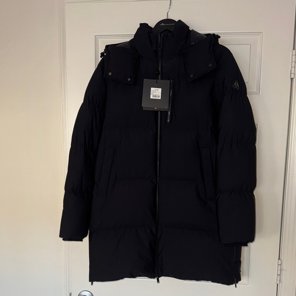 Brand New Women’s Moose Knuckles Nyluxe Chelia Shearling Trim 3Q Jacket.